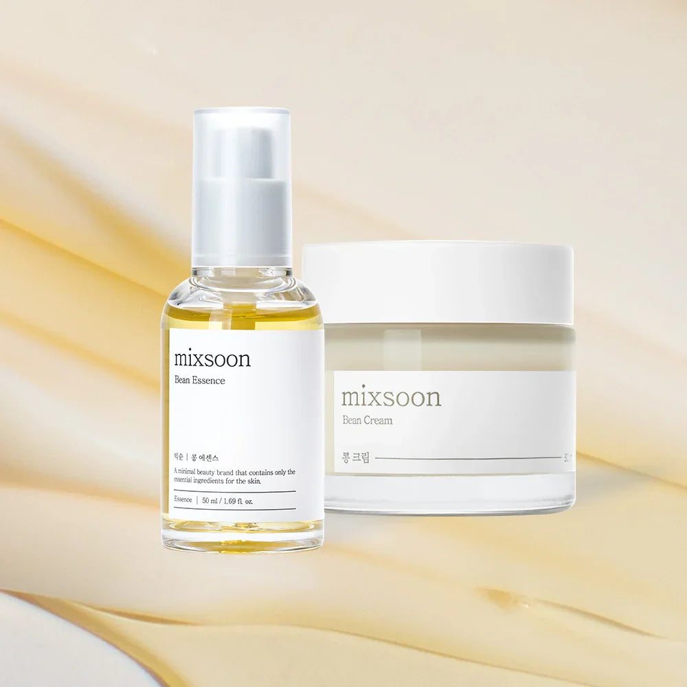 Mixsoon bean essence exfoliating moisturizing hydrating Korean skin care glass muscle hyaluronic acid essence deep hydrating