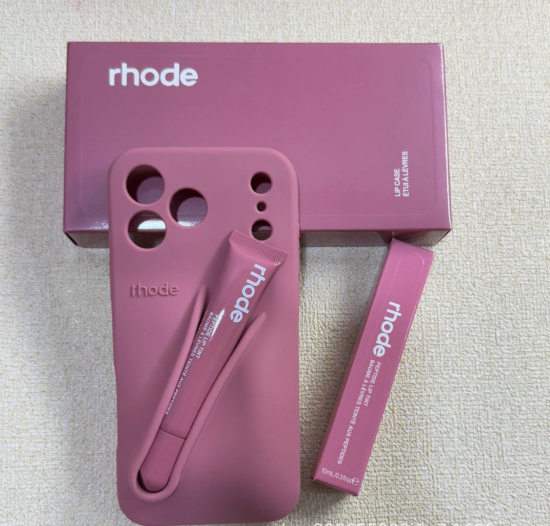 Rhode Phone Case for iPhone Makeup Lip Gloss Holder Silicone Back Cover