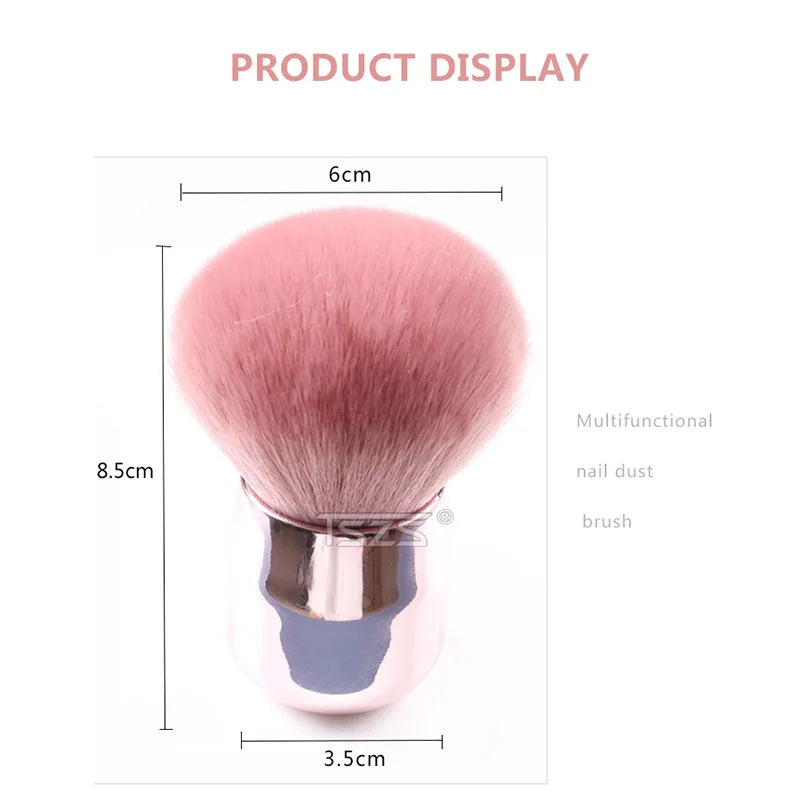TSZS Nails Brush Popular Round Small Flower Nail Paint Gel Make Up Dust Cleaning Nail Art Dust Powder Remover Dust Brush