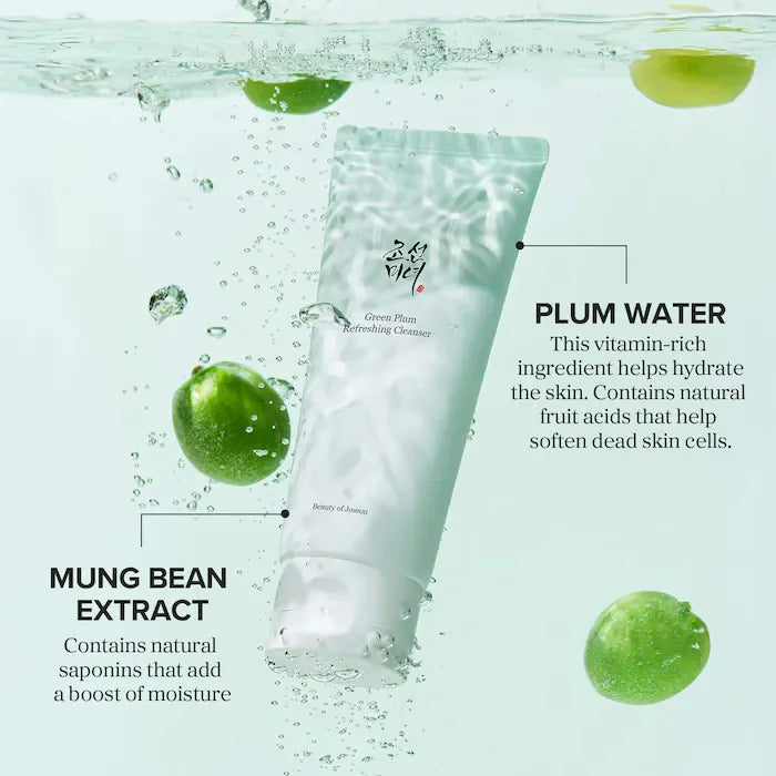 Korean Green Plum Refreshing Cleanser for Gentle Daily Wash