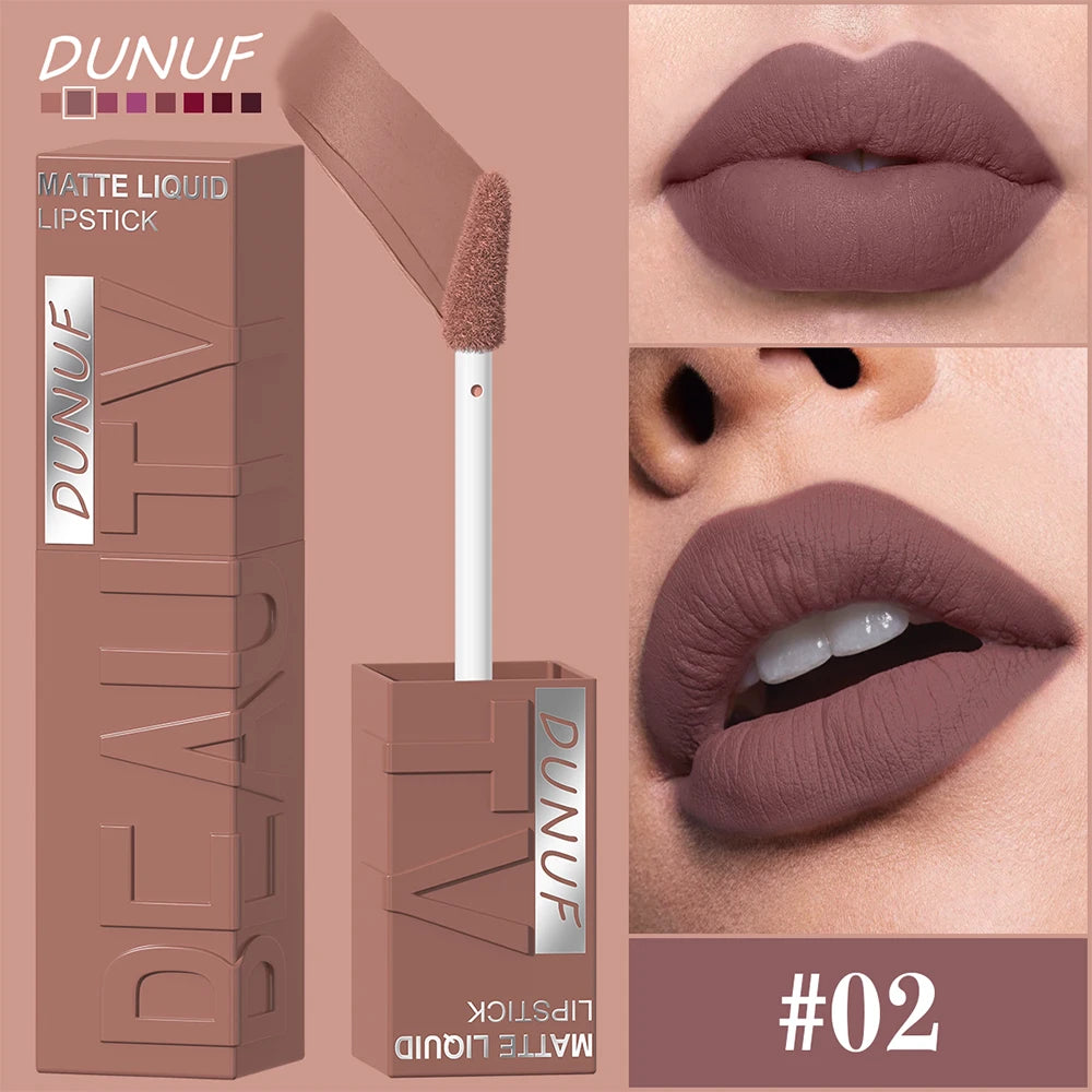 8 Color Nude Brown Matte Liquid Lipstick