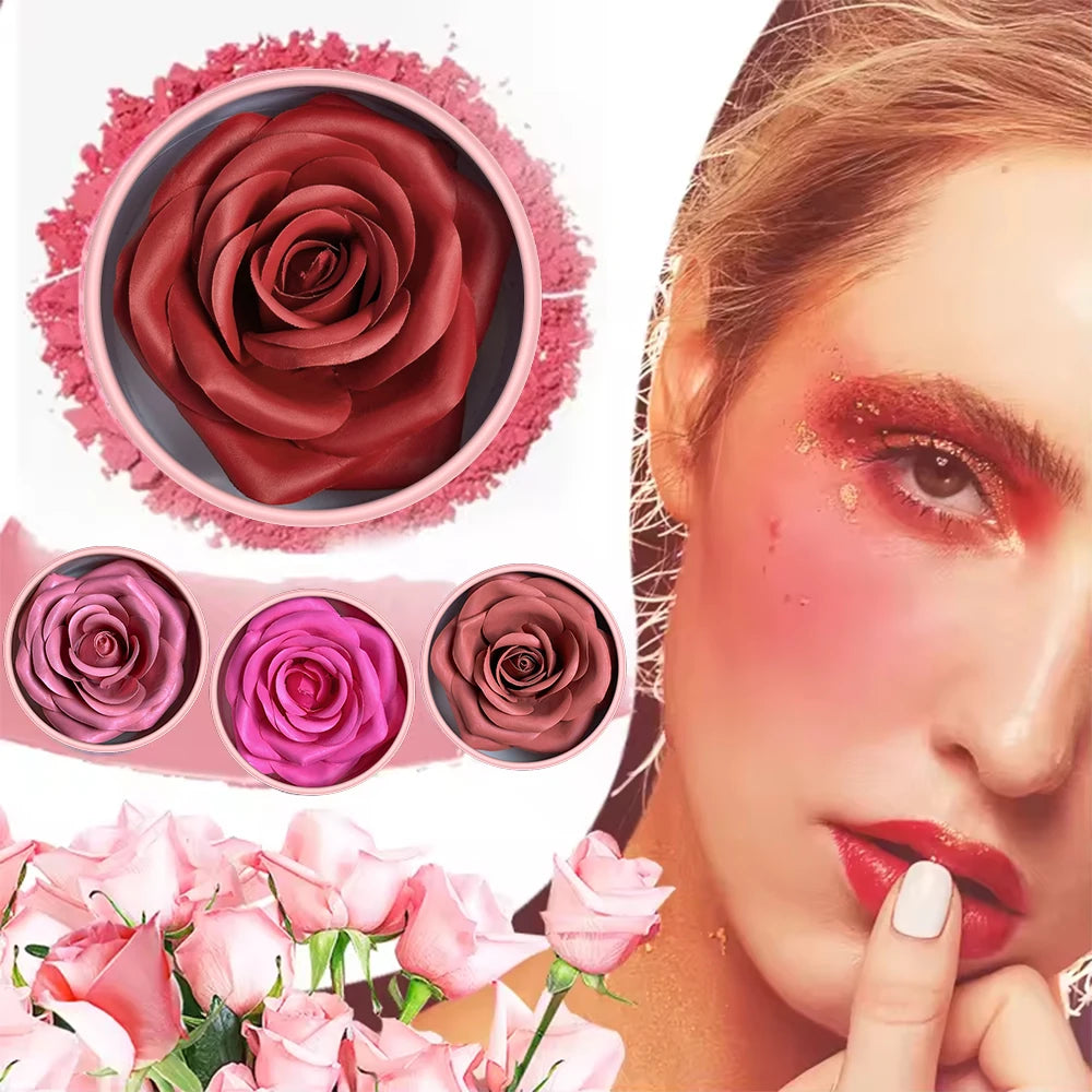 Petal Blush Set with Brush,Long-Lasting Face Makeup