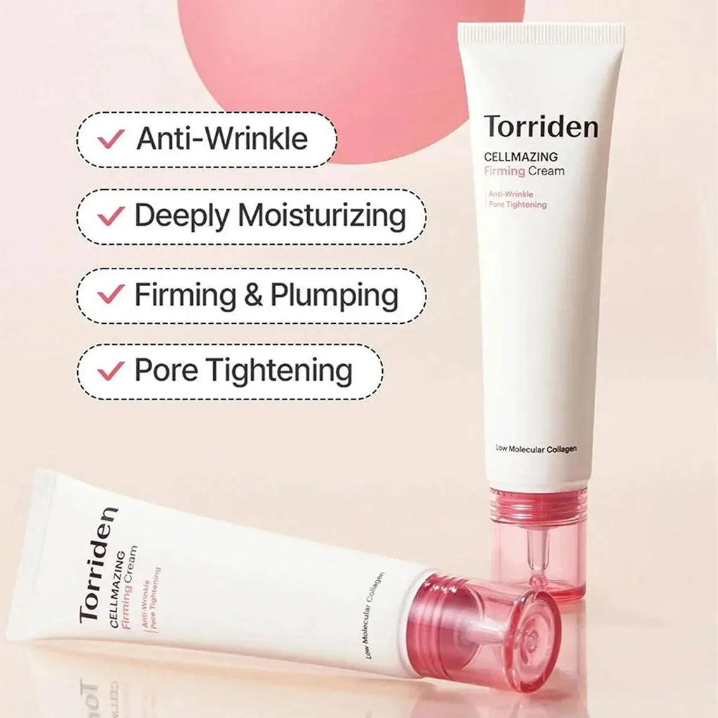 Torriden Cellmazing Firming Cream 60ml,Airy&Instant-Absorbing,Dewy&Non-Shiny,Long-Lasting Dewiness,Korean Skincare,Korean Makeup
