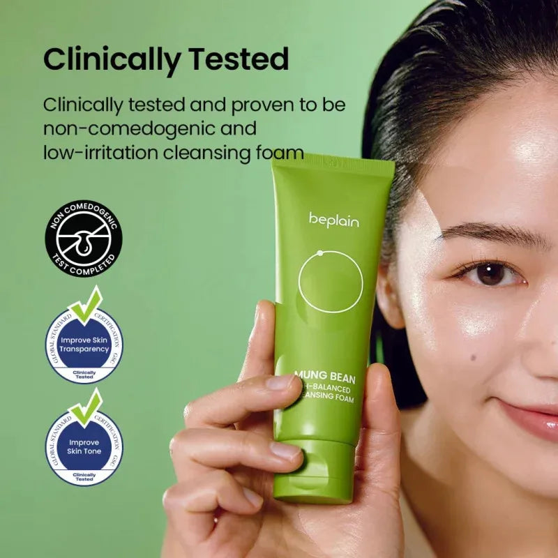 Mung Bean Foam Cleanser | pH 5.5 | Fragrance-Free | Non-Irritating for All Skin Types 80ML