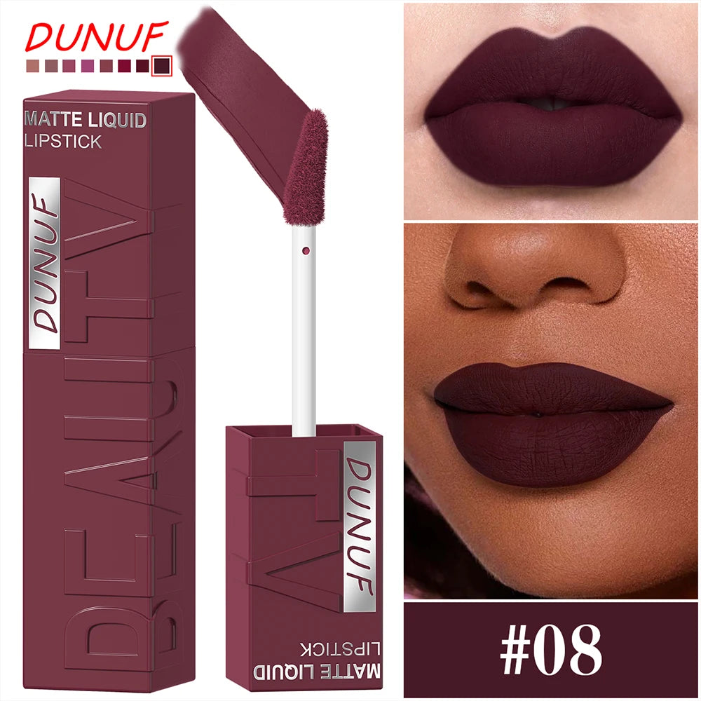 8 Color Nude Brown Matte Liquid Lipstick