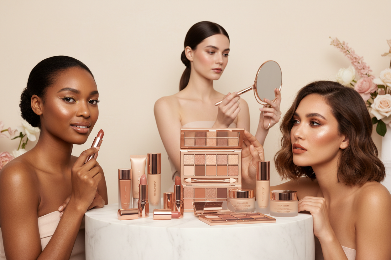 image with makeup collection and models 