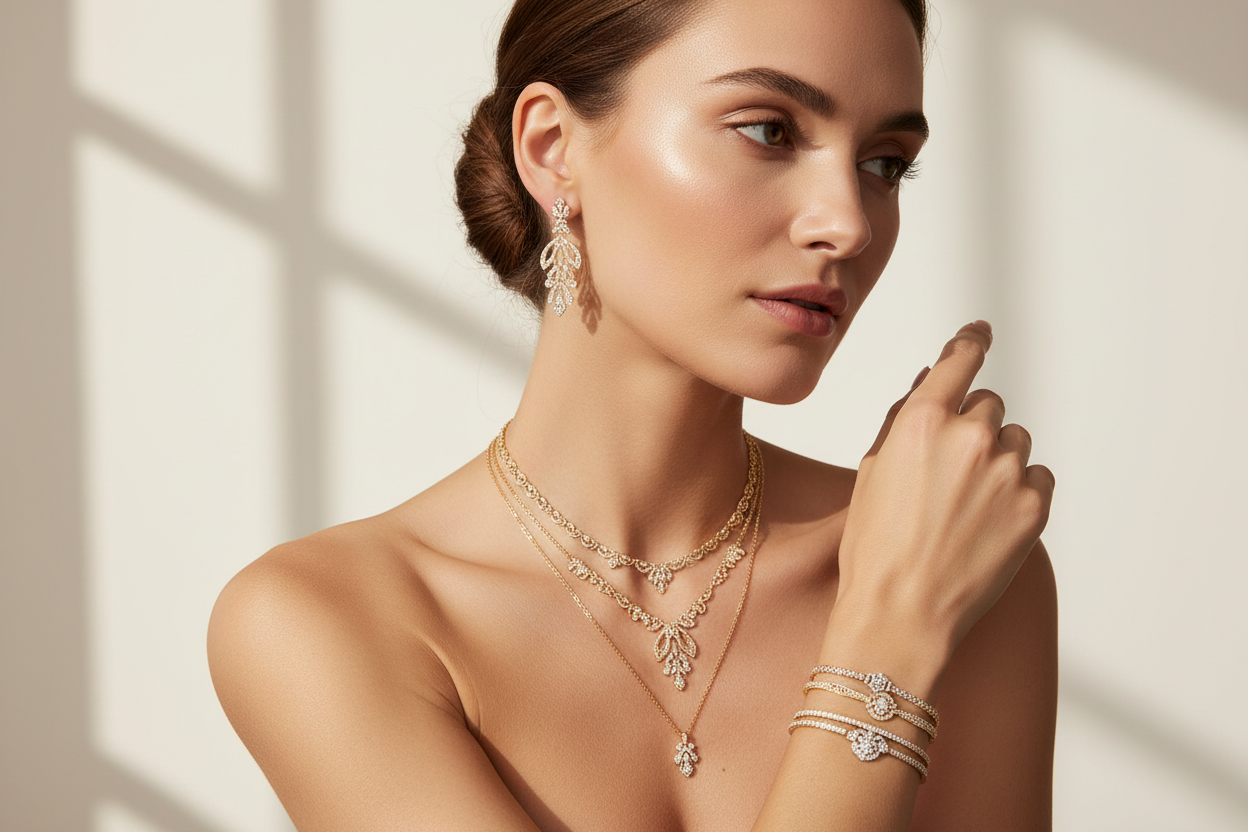 Some jewelry with model